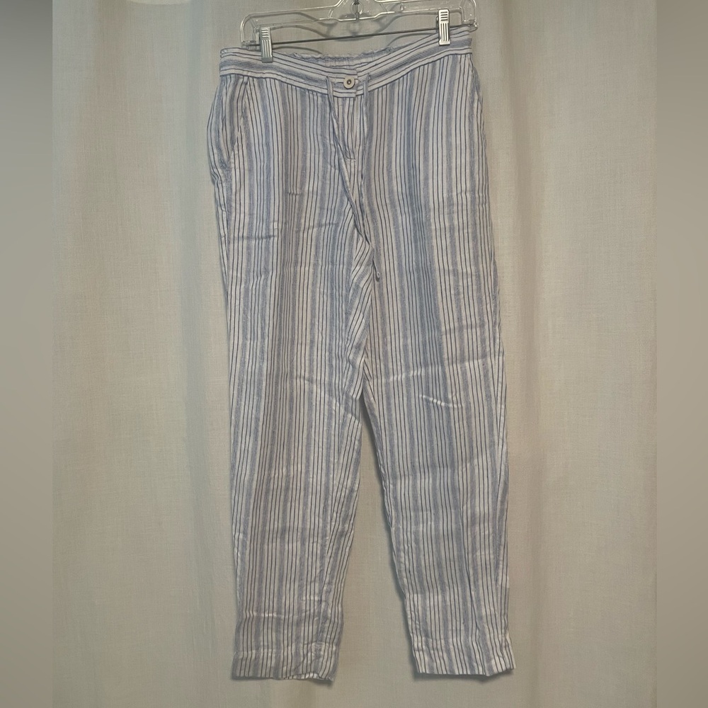 Tommy Bahama Striped Blue and White women’s Linen pants